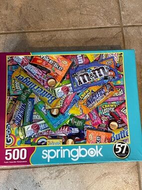 Springbok 500-Piece Candy Collage Puzzle - Colorful